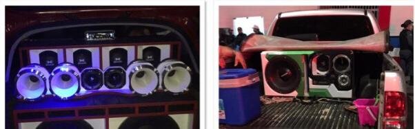 Som automotivo apreendido na operação