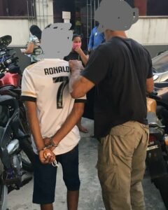 Suspeito de roubo a veículos (divulgação PCMA)