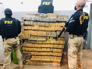 545 tabletes de maconha apreendido pela PRF