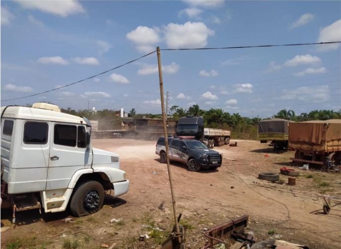 Operação da Polícia Civil localiza desmanche e apreende caminhões em Imperatriz
