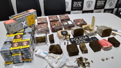 Material apreendido durante a operação