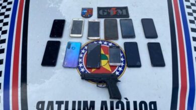 Celulares roubados e o simulacro de arma de fogo