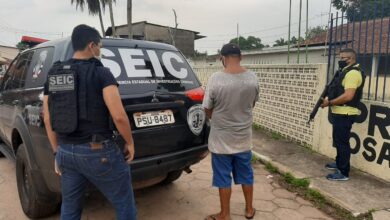 Momento da prisão do suspeito (Foto Polícia Civil)