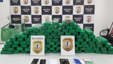 Aproximadamente 110 kg de maconha que chegava em São Luís