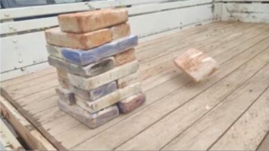 Parte da cocaína apreendida