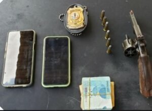 Arma de fogo apreendida pela polícia