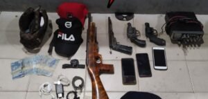 Armas apreendidas pela Polícia Militar