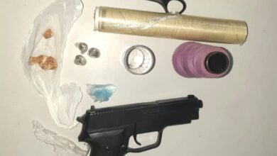 Entorpecente apreendido junto com uma arma de falsa