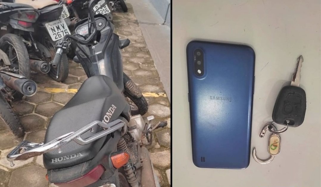 Moto e celular deixado por suspeitos foram entregues a DECOP