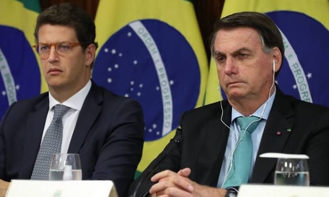 Jair Bolsonaro e o Ministro do Meio Ambiente Ricardo Sales