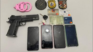 Objetos roubados, recuperados pela polícia