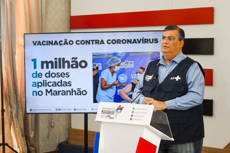 Governador Flávio Dino confirma 1 milhão de pessoas vacinadas no Maranhão