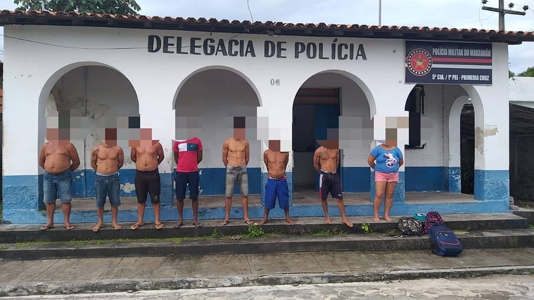 Entre os faccionados presos, está uma mulher (Foto reprodução da PMMA)
